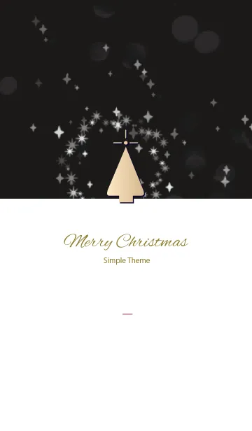 [LINE着せ替え] 黒とピンク : シンプルなクリスマスの画像1