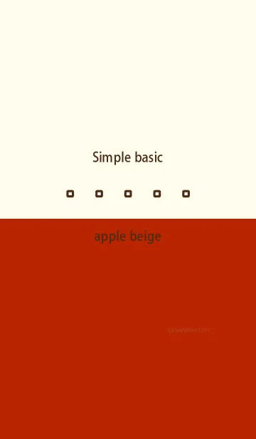 [LINE着せ替え] Simple basic アップル ベージュの画像1