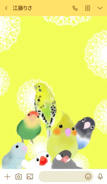 [LINE着せ替え] Cute little bird pack ver.Yellowの画像3