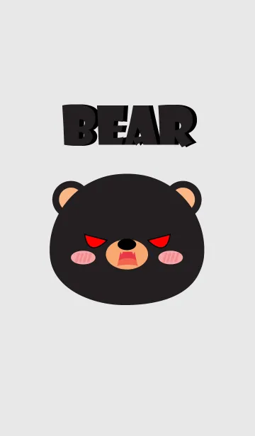 [LINE着せ替え] Love Simple Black Bear Theme (jp)の画像1