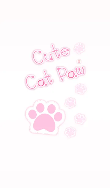 [LINE着せ替え] Cute Cat Paw 2！ (Pink Ver.2)の画像1