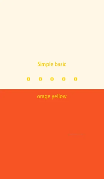 [LINE着せ替え] Simple basic オレンジ イエローの画像1