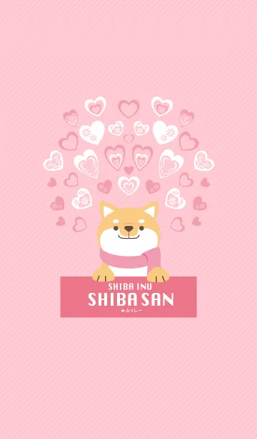 [LINE着せ替え] SHIBAINU SHIBASAN -LovelyHeart softpink-の画像1