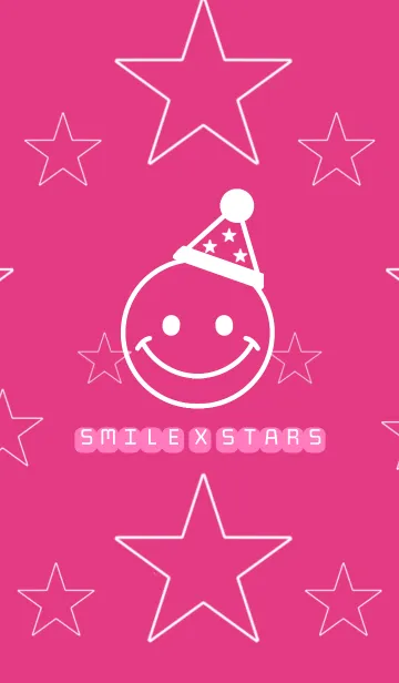 [LINE着せ替え] SMILE X STARS * pink ver.の画像1