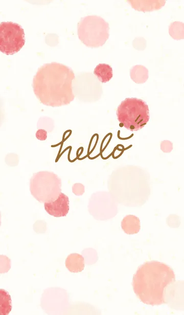 [LINE着せ替え] 水彩水玉5-スマイル23-の画像1