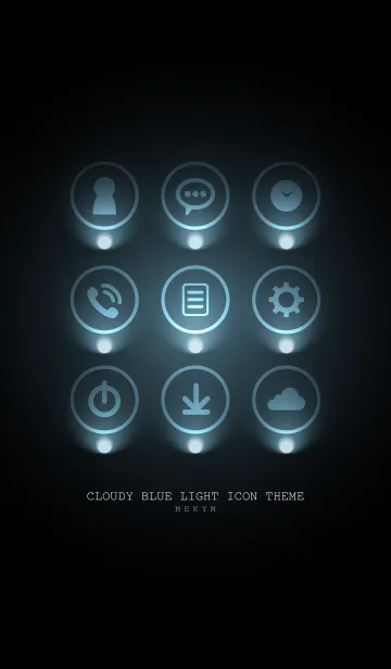 [LINE着せ替え] CLOUDY BLUE LIGHT ICON THEME 2の画像1
