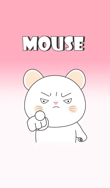 [LINE着せ替え] Cutie White Mouse Theme (jp)の画像1