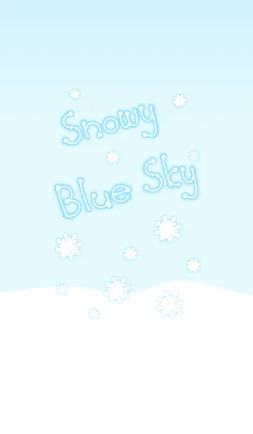 [LINE着せ替え] Snowy Blue Sky 2！ (Blue Ver.3)の画像1