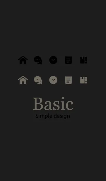 [LINE着せ替え] Basic [Matte Black]の画像1