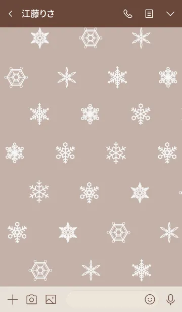 [LINE着せ替え] ボルドー : 雪の結晶の画像3