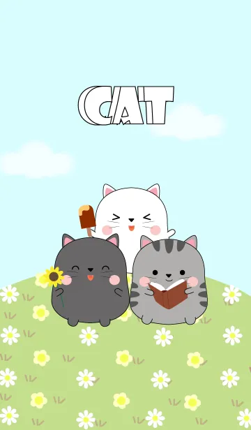 [LINE着せ替え] Love Cute Fat Cat Theme (jp)の画像1