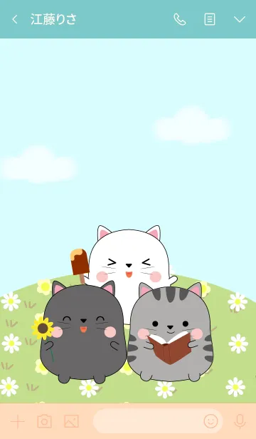 [LINE着せ替え] Love Cute Fat Cat Theme (jp)の画像3