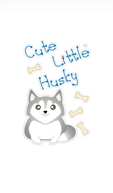 [LINE着せ替え] Cute Little Husky！ (White V.4)の画像1