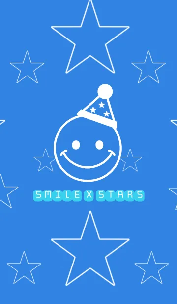 [LINE着せ替え] SMILE X STARS * blue ver.の画像1