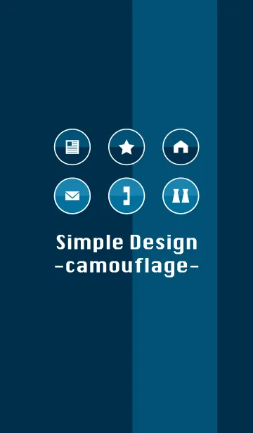 [LINE着せ替え] Simple Design -blue-の画像1