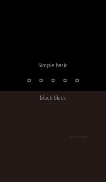 [LINE着せ替え] Simple basic ブラック ブラックの画像1