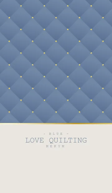 [LINE着せ替え] LOVE QUILTING BLUE 4の画像1
