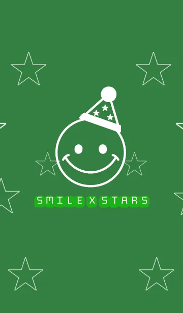 [LINE着せ替え] SMILE X STARS * green ver.の画像1