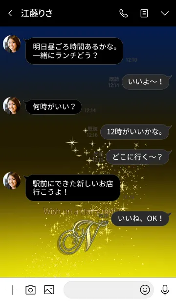 [LINE着せ替え] 星の降る夜に＊27*イニシャル N*の画像4