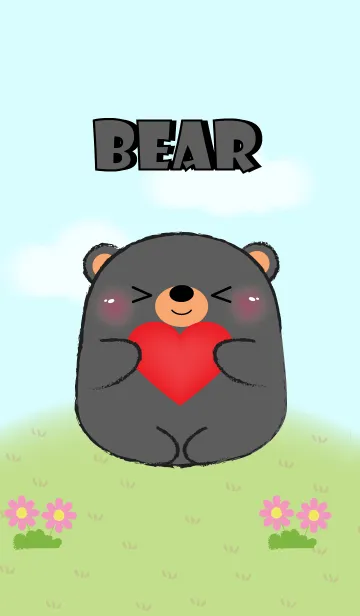 [LINE着せ替え] My Fat Cute Black Bear Theme (jp)の画像1