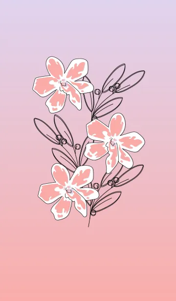 [LINE着せ替え] Lovely orchid 25 :)の画像1