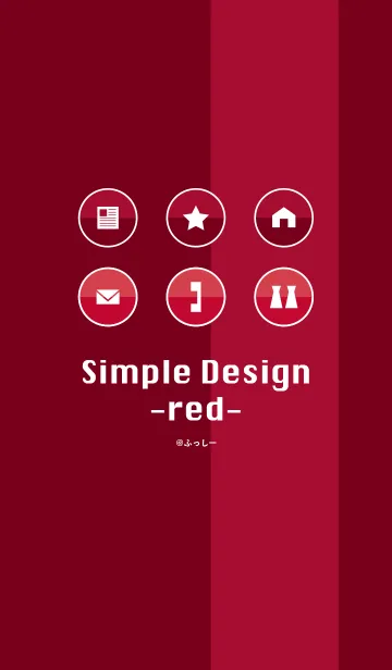 [LINE着せ替え] Simple Design -red-の画像1