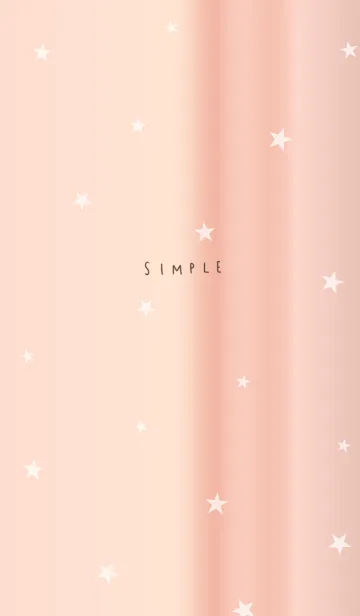 [LINE着せ替え] シンプル・ピンクゴールドと星。の画像1