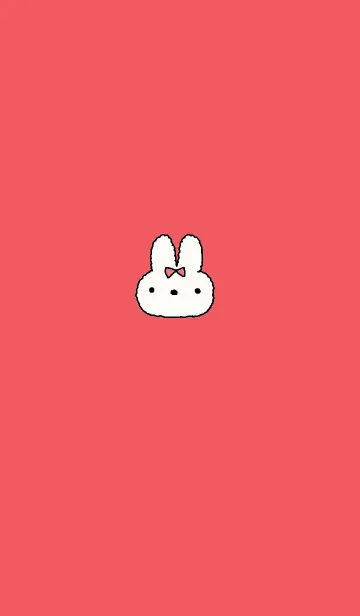 [LINE着せ替え] シンプルなうさぎのきせかえ(あか）の画像1