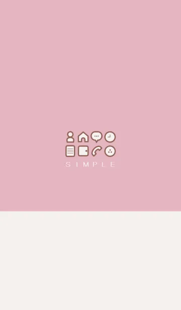 [LINE着せ替え] シンプル（beige pink)V.363の画像1