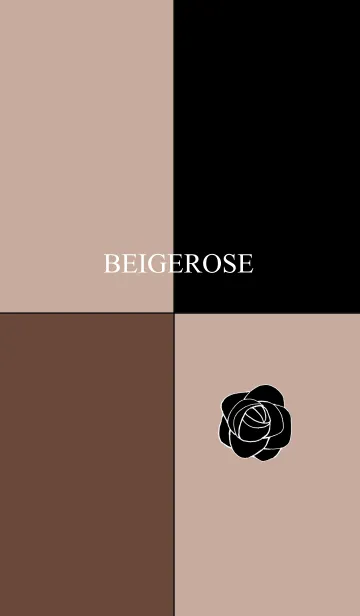 [LINE着せ替え] ベージュ＆ブラウン＆黒。大人ローズ。の画像1