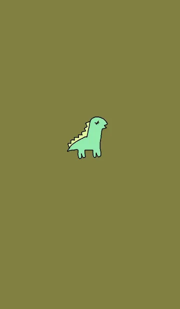 [LINE着せ替え] 恐竜 きせかえ(カーキ）の画像1