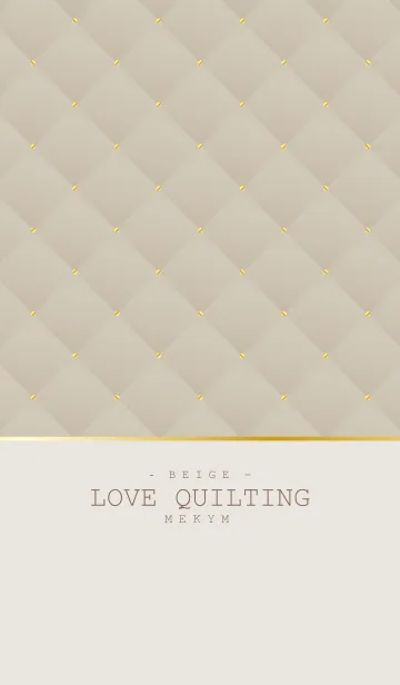 [LINE着せ替え] LOVE QUILTING BEIGE 4の画像1