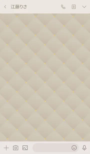 [LINE着せ替え] LOVE QUILTING BEIGE 4の画像3