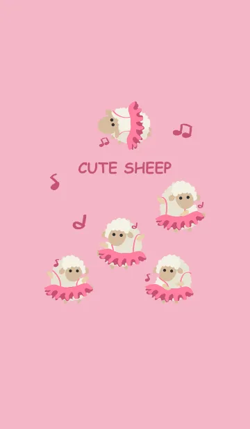[LINE着せ替え] かわいいバレエ羊の画像1