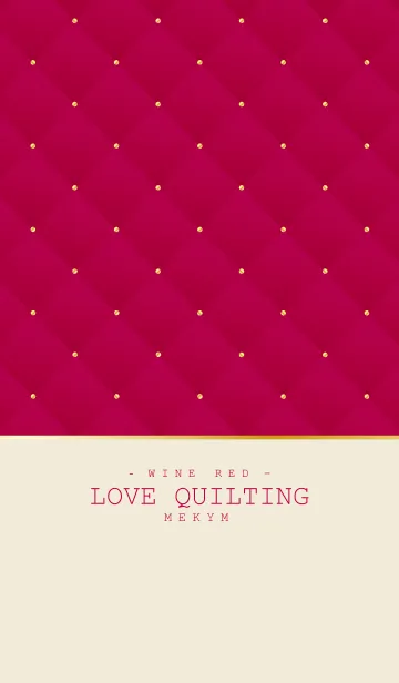 [LINE着せ替え] LOVE QUILTING WINE RED 8の画像1