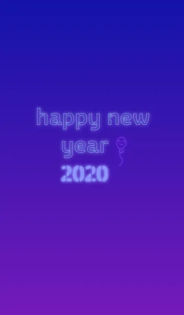 [LINE着せ替え] happy new year neon.の画像1