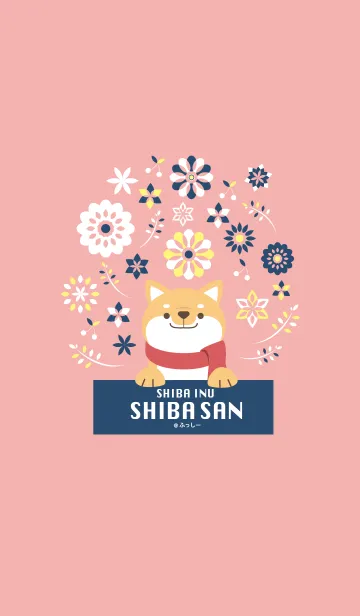 [LINE着せ替え] SHIBAINU SHIBASAN -pink＆navy-の画像1