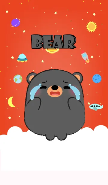 [LINE着せ替え] Emotions Black Bear On Galaxy (jp)の画像1