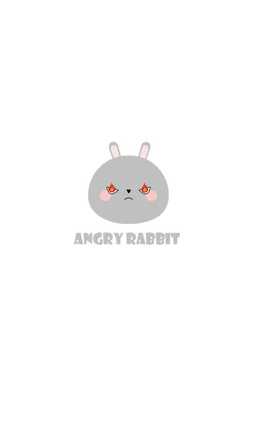 [LINE着せ替え] Simple Angry Gray Rabbit Theme (jp)の画像1