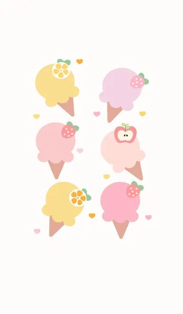 [LINE着せ替え] Cute ice-cream themeの画像1