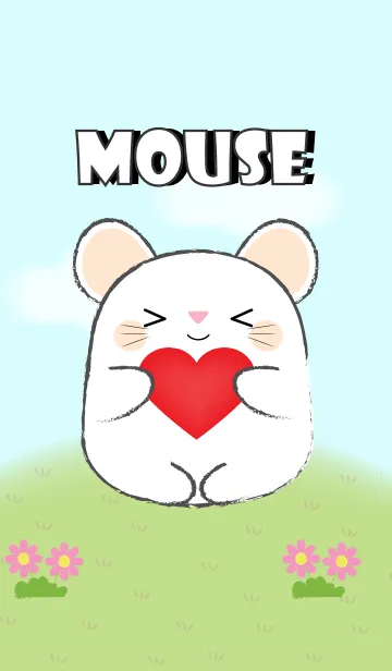 [LINE着せ替え] My Fat Cute White Mouse Theme (jp)の画像1