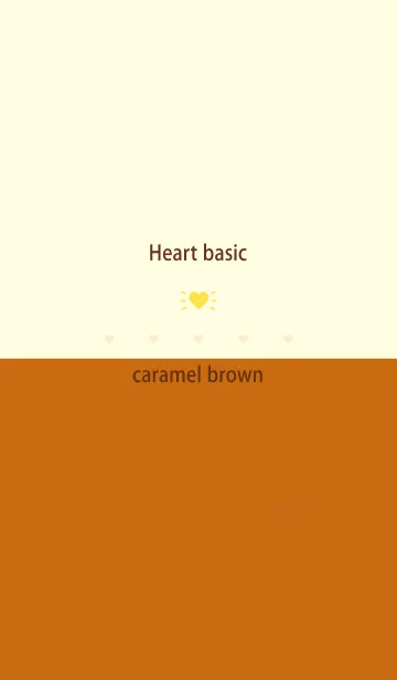 [LINE着せ替え] Heart basic キャラメル ブラウンの画像1