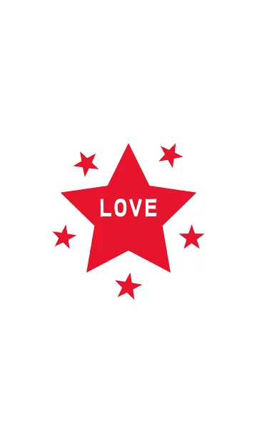 [LINE着せ替え] RED STAR LOVEの画像1