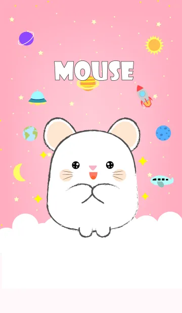 Emotions White Mouse On Galaxy (jp)の着せ替えメイン画像