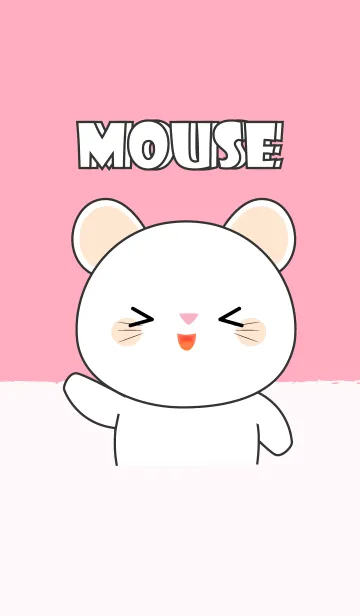 [LINE着せ替え] Simple So Cute White Mouse (jp)の画像1