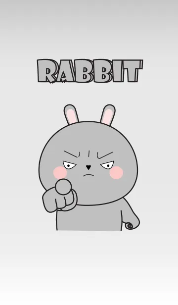 [LINE着せ替え] Cutie Gray Rabbit Theme (jp)の画像1