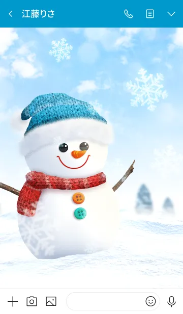 [LINE着せ替え] SNOWMAN - Cuteの画像3