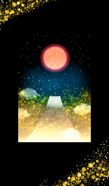 [LINE着せ替え] 開運！煌めく日の出と富士の山の画像1