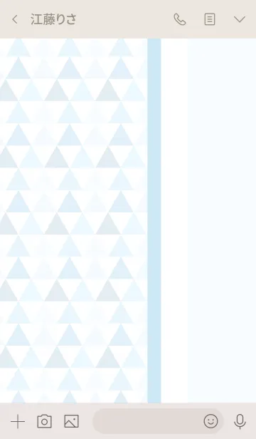 [LINE着せ替え] cute pattern design -blue triangle-の画像3