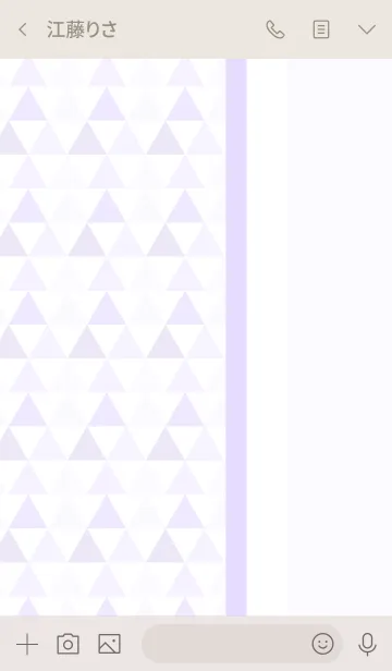 [LINE着せ替え] cute pattern design -purple triangle-の画像3